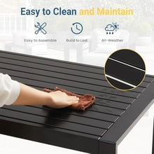 callmego Stylish All-Weather Metal Patio Ottoman with Thick Cushioned Seat for Outdoor Living Spaces and Backyard Relaxation (Black+ Gray + Olefin)