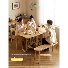 Coffee Table Solid Wood Dining Table Nordic Small Household Movable Folding Modern Simple Oak
