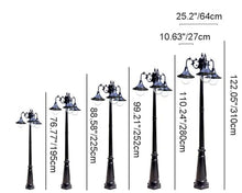 CUTPOIY 3-Lights Pillar Lamp Outside Pole Lantern Rainproof Fence Post Lighting for Backyard Garden (Bronze-99.21)