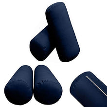 Prolinemax Style2 Full Size 5PC Knife Edge Outdoor Daybed Mattress Cushion Bolster Pillow Set Blue