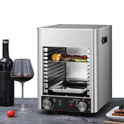 Electric Steak Broiler Oven, Max 800°C, Adjustable Temp & Time, For Cooking Steak, Beef, Pork, Chicken, Veggies
