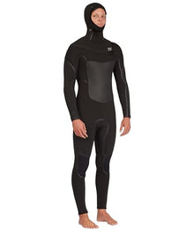 Billabong Mens 5/4mm Absolute Plus Chest Zip Hooded Fullsuit Wetsuits Black 23 Small