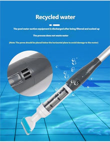 zcjysqav Cordless Pool Vacuum 18.5GPM Suction 60Min Runtime Telescopic Pole Brush Heads Spa Cleaner