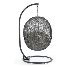 Modway Hide Outdoor Patio Swing Chair, Gray Beige