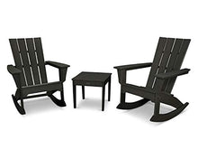 Polywood Quattro Rocking Chair Set Black