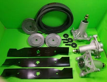 YTH24K48 48" Lawn Mower Deck Rebuild Kit Spindles Blades Belt Pulleys,Replacement for HUSQVARNA OEM