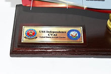 Squadron Nostalgia LLC USS Independence CV-62 Aircraft Carrier Scale Model Mahogany Multi-Colored