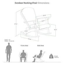 Cambridge Casual Camden Teak Porch Oversized Rocking Chair Beige Wicker, Padded Woven Seat, All-Weather Outdoor Deep Seating Rocking Chair with Built-in Quick Dry Cushion
