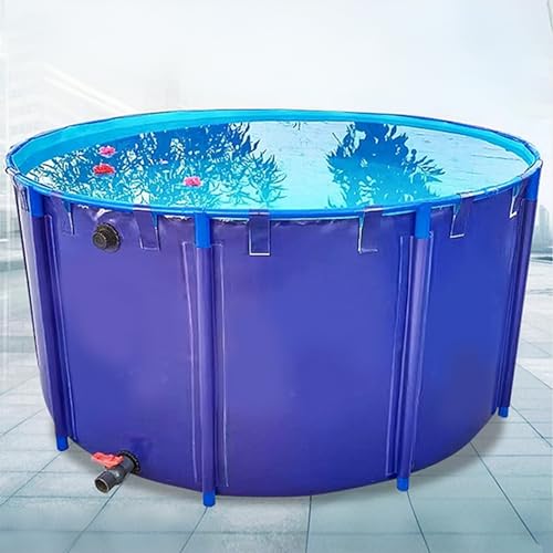 LZMZMQ Round Thickening Canvas Pool - 1m 2m 3m 4m 5m 6m 7m 8m 9m 10m Dia, Foldable Summer Outdoor Fun Swim Pool with Framed, Assembly Above Ground Pools(9X1.2M/76000L/20100GAL)