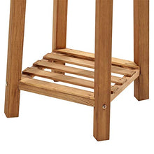 RWGOVLU Wooden Plant Stand Mid Century Flower Pot Holder Plant Pot Stand Modern Flower Pot Display Stand Indoor And Outdoor Decor Multifunctio, 90cm, Natural