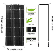 100W monocrystalline Solar Panel with 5m of Special Solar Cable, for Charging a Caravan, Camper, Boat or Yacht,800w(8pcs100w)