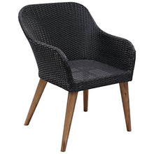 AMBERARD Outdoor Dining Set Black and Dark Grey Furniture Set
