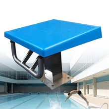 Pool Diving Platform,Swimming Pool Diving Board,Stainless Steel Diving Board with Blue Anti-Slip Countertop,Load Capacity 600 lbs,15° Inclined Professional Platform for Pools Stadium Competition