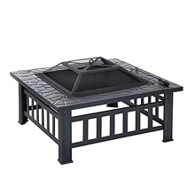 Fire Pit 31-inch Wood-Burning fire Pit, Outdoor Patio Barbecue Fireplace, Home Courtyard Charcoal Barbecue fire Pit Table