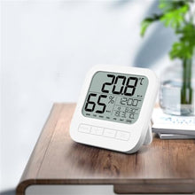 Household Electronic Thermometer Indoor Room Temperature and Humidity Meter Bracket Wall Mounted (OneColor 10 * 10cm)