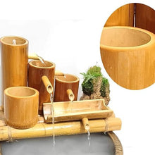 GenSDH Bamboo Fountain Kit, Split-Resistant Natural Zen Water Fountain, Feng Shui Garden Decor, Indoor Outdoor Pond Landscaping, for Backyard, Lawn, Patio, 35In,31in(80cm)