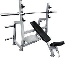 French Fitness Napa Olympic Incline Bench w/Weight Storage Silver