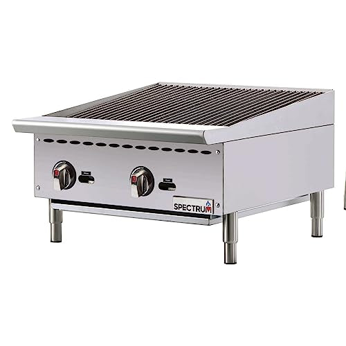 Winco 24" Commercial Natural Gas Charbroil Grill, 2 Burner