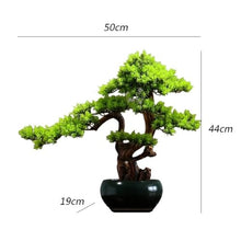 YXIANG56Q Fake Plants Chinese Hotel Desktop Landscaping Artificial Cypress Leaves Potted Bonsai Ornaments Simulation Tree Bonsai Tree, yuqing2022