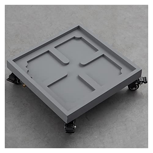 SDVantage Square Plant Caddy Plant Dolly Planter Caddies with Locking Wheels,Heavy Duty Plant Dolly Saucer for Moving Potted Planter,Rolling Planter Trolley Tray Coaster,Grey-36Cm