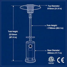 Stainless Steel Propane Patio Heater, 13000W Mushroom Heater