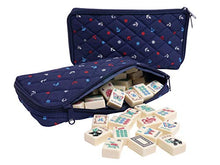 Linda Li American Mahjong Set Butterfly Series Blue Nautical Bag