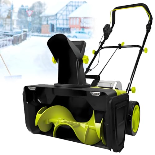 Walk-Behind Snow Clearing Machine,Dual Led Lights 4Batteries