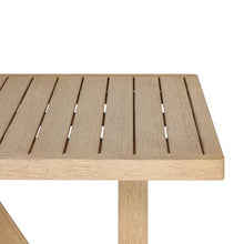 Armen Living Delfina 63" Rectangular Outdoor Dining Table in Natural Eucalyptus – Seats 4