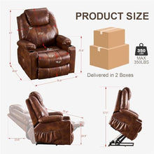 HTERWQEA Power Lift Recliner Chair with Massage and Heat for Elderly