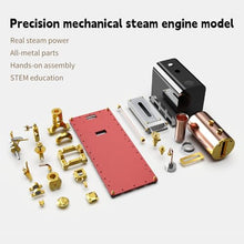 Karoyd RW-BL1K Mini Steam Engine, Reversible Reciprocating Single-Cylinder Live Engine and Boiler Model Kit for Steam Boat Collectors
