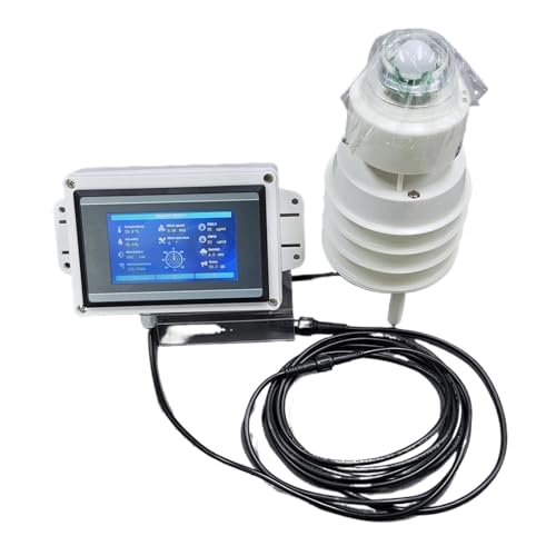 CVGfko Temperature Humidity Noise PM2.5 Pressure Light Rainfall Ultrasonic Weather Station with Portable Display