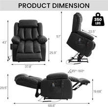 KTYUERGHK Infinite Position Power Lift Recliner Chair with Massage Heat
