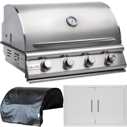 Blaze Prelude LBM 3-Piece 32-Inch Propane Outdoor Kitchen Package - BLZ-4LBM-LP-3PC-SC