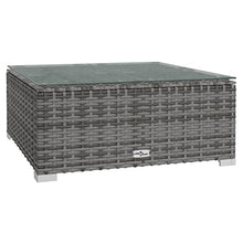 Heofavd 6-Piece Grey PE Rattan Garden Lounge Set Modular Outdoor Sectional Furniture 24.8x23.6x11.8 in Weather-Resistant Cushions for Patio Balcony Backyard