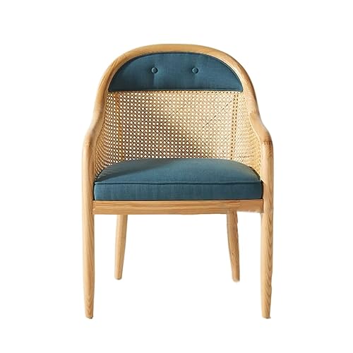 ONMYJFD Office Kitchen Arm Dining Chair Rattan Outdoor Restaurant Ergonomic Chair Wooden Party Furniture