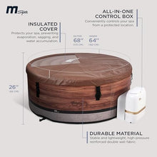 MSpa 6-Person Inflatable Hot Tub, Duet Round Bubble Massage Spa