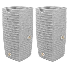 Good Ideas Impressions Riverwalk Rain Water Collection Barrel, 2 Pack