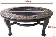 Hut Large Fire Pit Natural St Outdoor Garden Patio Heater Grill Camping Bowl with Poker