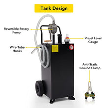 Garvee 30 gal Gas Caddy with Pump - Portable Fuel Tank Gasoline Storage Tank for Boat, Car, Garden, Lawnmower, ATV
