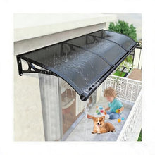Front Door Canopy Awning 24"x71" Polycarbonate Outdoor Cover - Rain, Snow & UV Protection, Quiet Design, Large Gutter for Porch Entrance