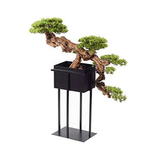 XJOYSL7921 Artificial Bonsai Houseplant Artificial Plants Bonsai Pine Tree Zen Floorstand Simulated Welcome Ornament with Iron Stand Corridor Decoration for Home Office(Small)