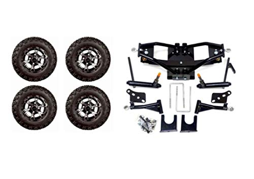3G Lift Kit Combo with 10" Flash Wheels and Tires for Club Car DS Golf Carts 2004+