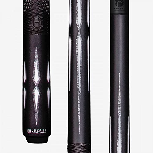 LUCASI LP20 Cue Midnight Black Bone/Silver Inlay Points, Pinnacle Shaft
