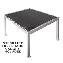 Backyard Discovery Windham 14' x 10' Galvanized Steel Pergola Kit with Shade Sail Canopy White
