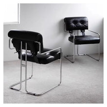 OUTIFUOSSR Modern Dining Chairs Leather Luxury Chair Living Room Office Conference Armchair Soft Stool Interior Home Furniture(Black)
