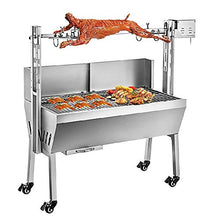 MNSSRN Automatic Suckling Pig Barbecue Grill, Stainless Steel Charcoal Roast Leg of Lamb Stove Barbecue Machine Barbecue Toast Roast Pig Motor Windshield