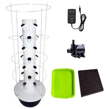 Vertical Hydroponic Tower Aeroponic Tower Garden System, 5/7/9-Layer Vegetable Herb Garden Planter Indoor Kit with Water Pump, Plant Climbing Frame