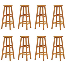 MNCVXAXG 9 Piece Patio Bar Set Solid Acacia Wood