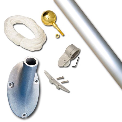 Franklin 10 Foot 1-1/2" Dia Outrigger Clear Finish Flagpole