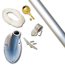 Franklin 10 Foot 1-1/2" Dia Outrigger Clear Finish Flagpole